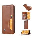 For Huawei P40Lite/ NOVA7i/ Nova 6SE Knead Skin Texture Horizontal Flip Leather Case , with Photo Frame & Holder & Card Slots & Wallet(Brown)