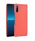 For Sony Xperia L4 Shockproof Crocodile Texture PC + PU Case(Red)