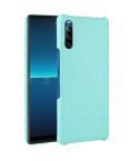 For Sony Xperia L4 Shockproof Crocodile Texture PC + PU Case(Light green)