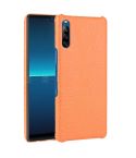 For Sony Xperia L4 Shockproof Crocodile Texture PC + PU Case(Orange)