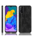 For Huawei Honor Play 4T Pro Shockproof Sewing Cow Pattern Skin PC + PU + TPU Case(Black)