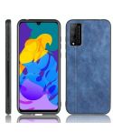 For Huawei Honor Play 4T Pro Shockproof Sewing Cow Pattern Skin PC + PU + TPU Case(Blue)