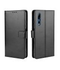 For ZTE Axon 10 Pro/Axon 10 Pro 5G/A2020 Pro Retro Crazy Horse Texture Horizontal Flip Leather Case , with Holder & Card Slots & Photo Frame(Black)
