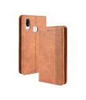 For ZTE Libero S10  Magnetic Buckle Retro Crazy Horse Texture Horizontal Flip Leather Case  , with Holder & Card Slots & Photo Frame(Brown)