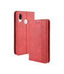 For ZTE Libero S10  Magnetic Buckle Retro Crazy Horse Texture Horizontal Flip Leather Case  , with Holder & Card Slots & Photo Frame(Red)