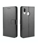 For ZTE Libero S10 Retro Crazy Horse Texture Horizontal Flip Leather Case , with Holder & Card Slots & Photo Frame(Black)