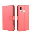 For ZTE Libero S10 Retro Crazy Horse Texture Horizontal Flip Leather Case , with Holder & Card Slots & Photo Frame(Red)