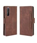 For Sony Xperia 1 II  Wallet Style Skin Feel Calf Pattern Leather Case ,with Separate Card Slot(Brown)
