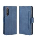For Sony Xperia 1 II  Wallet Style Skin Feel Calf Pattern Leather Case ,with Separate Card Slot(Blue)
