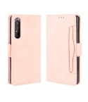For Sony Xperia 1 II  Wallet Style Skin Feel Calf Pattern Leather Case ,with Separate Card Slot(Pink)