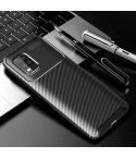 For Xiaomi Mi 10 Lite 5G Carbon Fiber Texture Shockproof TPU Case(Black)