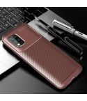 For Xiaomi Mi 10 Lite 5G Carbon Fiber Texture Shockproof TPU Case(Brown)