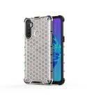 For OPPO Realme C3  Shockproof Honeycomb PC + TPU Case(White)