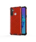 For OPPO Realme 5i  Shockproof Honeycomb PC + TPU Case(Red)