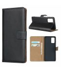 For Galaxy S20 Plus Leather Horizontal Flip Holster With Magnetic Clasp and Bracket and Card Slot and Wallet(Black)