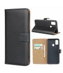 For Galaxy M30S Horizontal Flip Cowhide Leather Case with Magnetic Clasp & Holder & Card Slots & Wallet (Black)