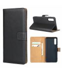 For Galaxy A70/A70S Leather Horizontal Flip Holster With Magnetic Clasp and Bracket and Card Slot and Wallet(Black)