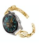 22mm For Huawei Watch GT2e GT2 46mm Sun Moon Star Aluminum Alloy Watch Band(Golden)