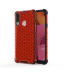 For Galaxy A70e Shockproof Honeycomb PC + TPU Case(Red)