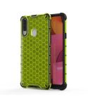 For Galaxy A70e Shockproof Honeycomb PC + TPU Case(Green)