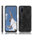 For Oppo A92/A72/A52 Shockproof Sewing Cow Pattern Skin PC + PU + TPU Case(Black)