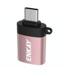 ENKAY ENK-AT101 Aluminium Alloy USB-C / Type-C to USB 3.0 OTG Data Adapter Converter(Rose Gold)