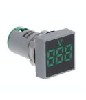 AD101-22VMS Mini AC 50-500V Voltmeter Square Panel LED Digital Voltage Meter Indicator(Green)