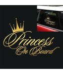 Princess Baby Pattern Car Decal Reflective Laser Vinyl Car Sticker, Size: 16.5x10.9cm(Gold)