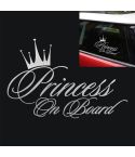 Princess Baby Pattern Car Decal Reflective Laser Vinyl Car Sticker, Size: 16.5x10.9cm(Silver)