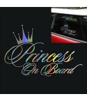 Princess Baby Pattern Car Decal Reflective Laser Vinyl Car Sticker, Size: 16.5x10.9cm(Laser)