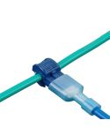 10 PCS T-type Quick-break Wire-free Fast Wire Terminal Clam(Blue)