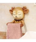 Punch-free Cartoon Animal Creative Home Roll Bathroom Wall-mounted Tissue Box(Baby Deer)