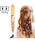 Hair Styling Tool Hair Curler Roller Spiral Curling Iron(Orange)