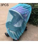 3 PCS 150cm Baby Pushchair Mosquito Insect Shield Net Safe Infants Protection Mesh Stroller Accessories Mosquito Net(Blue)
