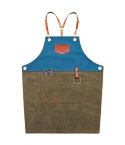 Men Women Overalls Denim Apron(Green)