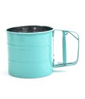 Stainless Steel  Flour Sieve Baking Tool Hand-Pressed Flour Sieve(Green)