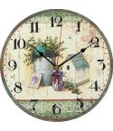 Vintage Wooden MDF Hanging Clock Mute Quartz Clock Living Room Wall Clock(262)