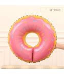 4 PCS Doughnut Candy Ice Cream Shaped Foil Balloons Happy Birthday Decorations Big Inflatable Helium(Pink Dount)