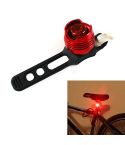 Aluminum Bicycle Cycling Front Rear Tail Helmet Red White LED Flash Lights Safety Warning Lamp Cycling Caution Light Waterproof(Red Light Red Case)