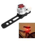 Aluminum Bicycle Cycling Front Rear Tail Helmet Red White LED Flash Lights Safety Warning Lamp Cycling Caution Light Waterproof(Red Light White Case)
