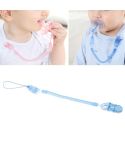 Baby Pacifier Clip Chain PP Holder Soother Pacifier Clips Leash Strap Nipple Holder for Infant Feeding(Blue)
