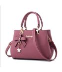 Women Luxury Tote Plum Blossom Bow Sweet Messenger Bag(Pink)