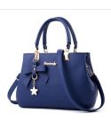 Women Luxury Tote Plum Blossom Bow Sweet Messenger Bag(Royal Blue)