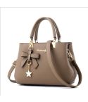 Women Luxury Tote Plum Blossom Bow Sweet Messenger Bag(Khaki)
