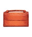 Genuine Leather Women Hand Bag Female Fashion Chain Shoulder Bag Luxury Designer Tote Messenger Bags(Orange)
