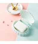 Household Drain Soap Box Student Dormitory Portable Soap Rack Storage Box(Green)