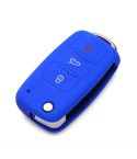 2 PCS Silicone Car Key Cover Case for Volkswagen Golf(Dark Blue)