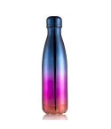 Thermal Cup Vacuum Flask Heat Water Bottle Portable Stainless Steel Sports Kettle, Capacity:500ml(Blue Purple Gold)