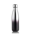 Thermal Cup Vacuum Flask Heat Water Bottle Portable Stainless Steel Sports Kettle, Capacity:500ml(White Gold Black)