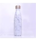 Thermal Cup Vacuum Flask Heat Water Bottle Portable Stainless Steel Sports Kettle, Capacity:500ml(White Stone)